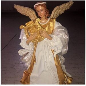 Gold and White Angel Figurine
